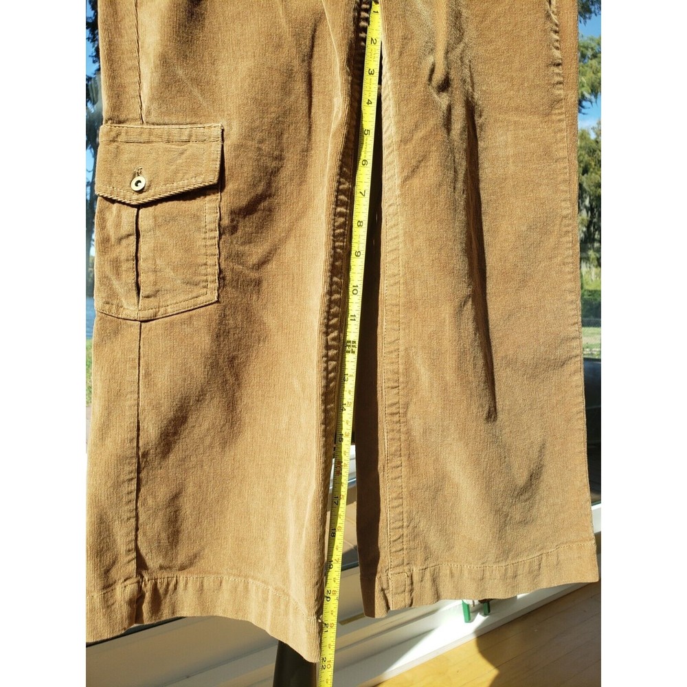 Eddie Bauer Pants Womens 2 Tan Vashion Fit Skimmer 100% Cotton Mid Rise Courdery - Picture 2 of 12